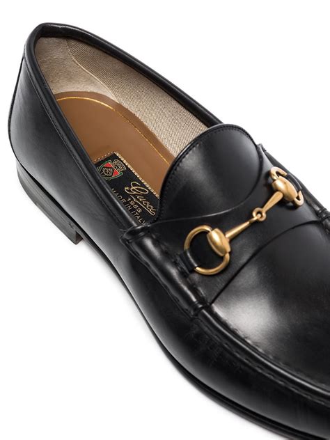 black leather gucci replica loafer shoes|gucci horsebit loafers women's.